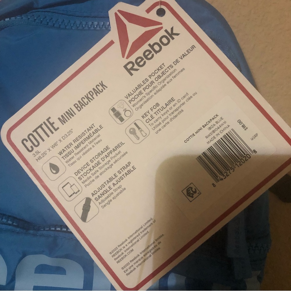 New Reebok Mini backpack lavender - Picture 5 of 6